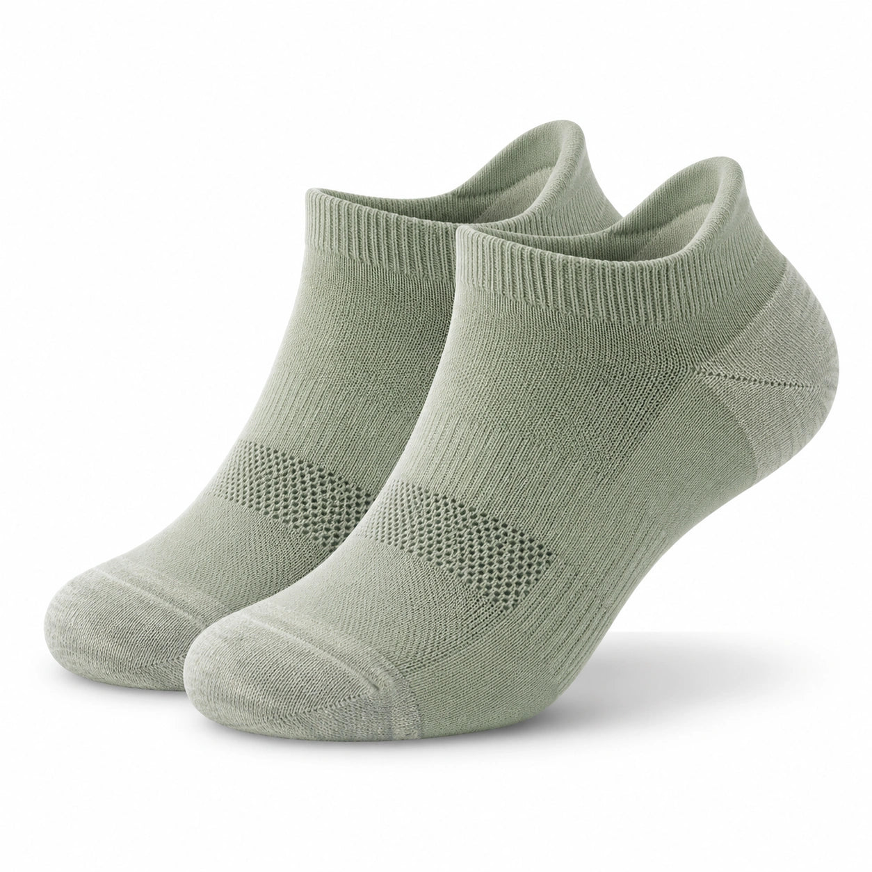 Calzini sportivi 39-42 in tessuto a maglia verde salvia a taglio basso traspiranti