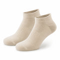 Calzini alla caviglia 43-46 in tessuto a maglia beige - traspiranti a costine