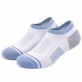 Calze corte 43-46 in tessuto a maglia bianco e azzurro - traspiranti sportive