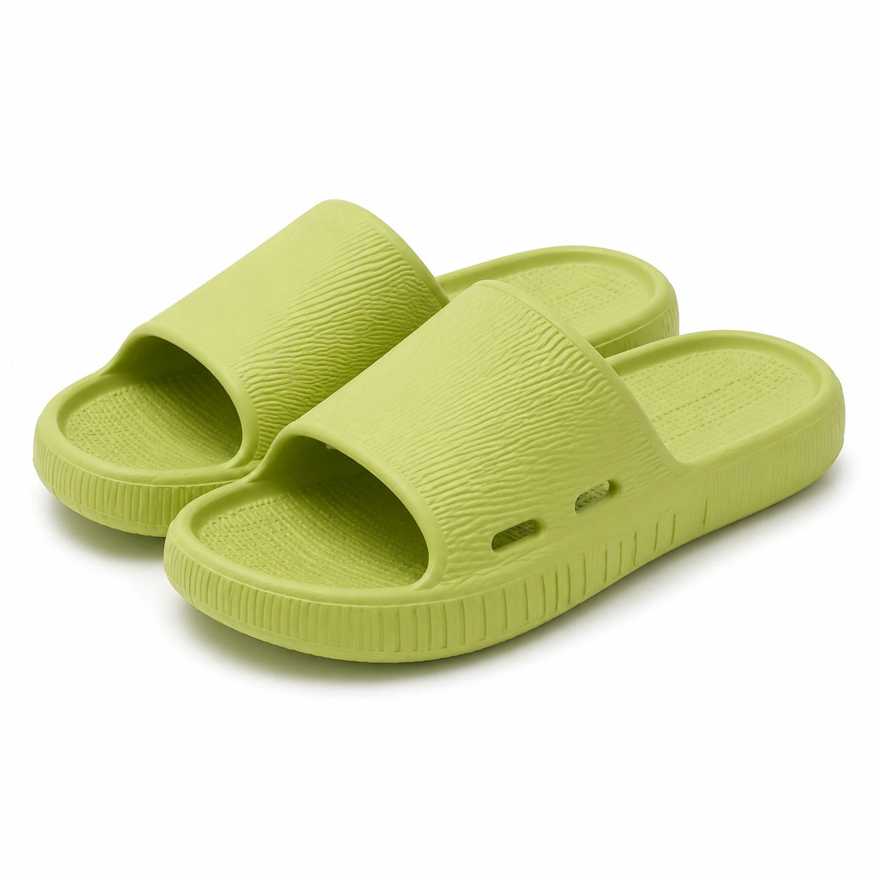 Ciabatte a fascia 40/41 in materiale sintetico espanso verde chiaro per piscina e casa