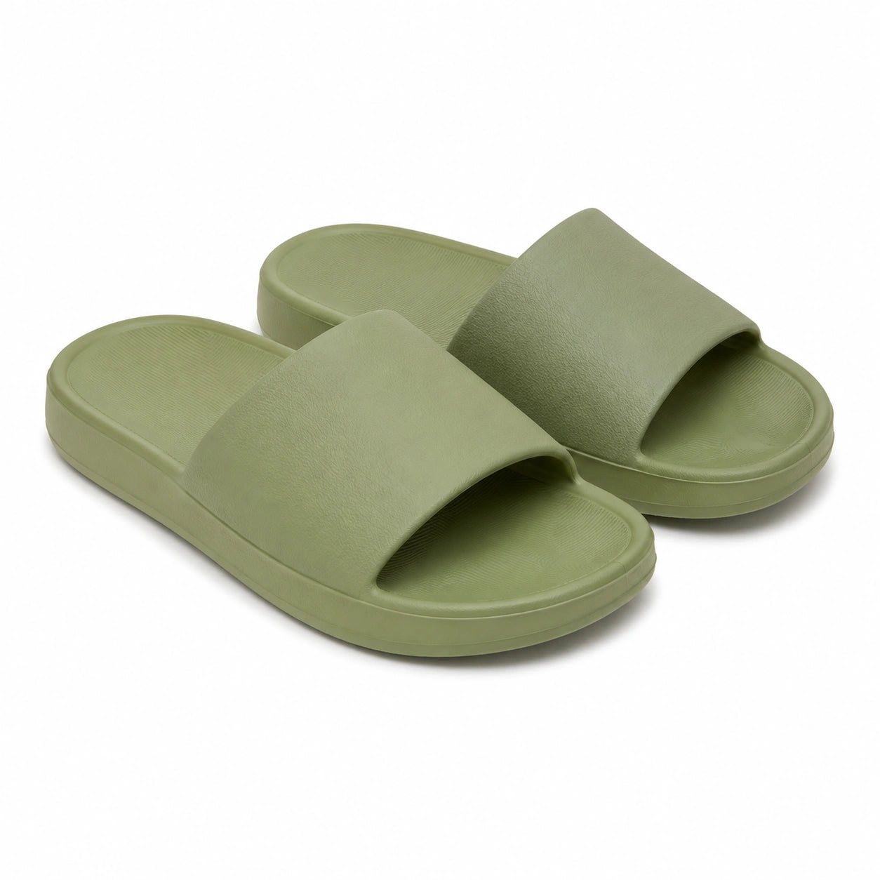 Ciabatte slider 42/43 in EVA verde salvia - suola antiscivolo per piscina e tempo libero