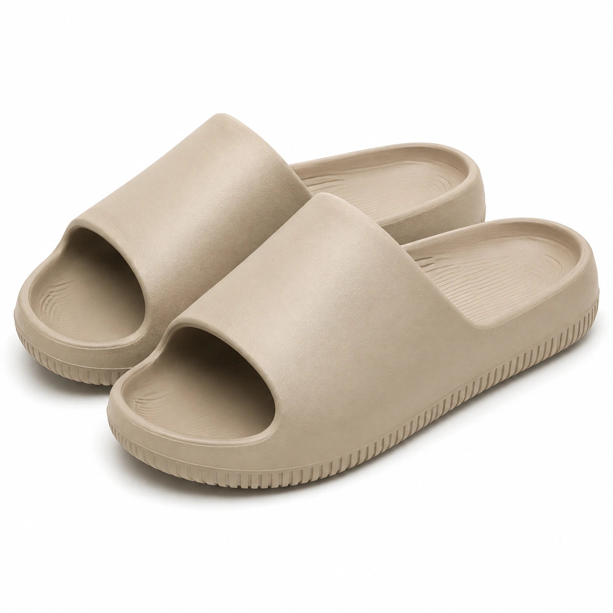 Ciabatte 38/39 in schiuma sintetica beige - suola antiscivolo per casa e piscina