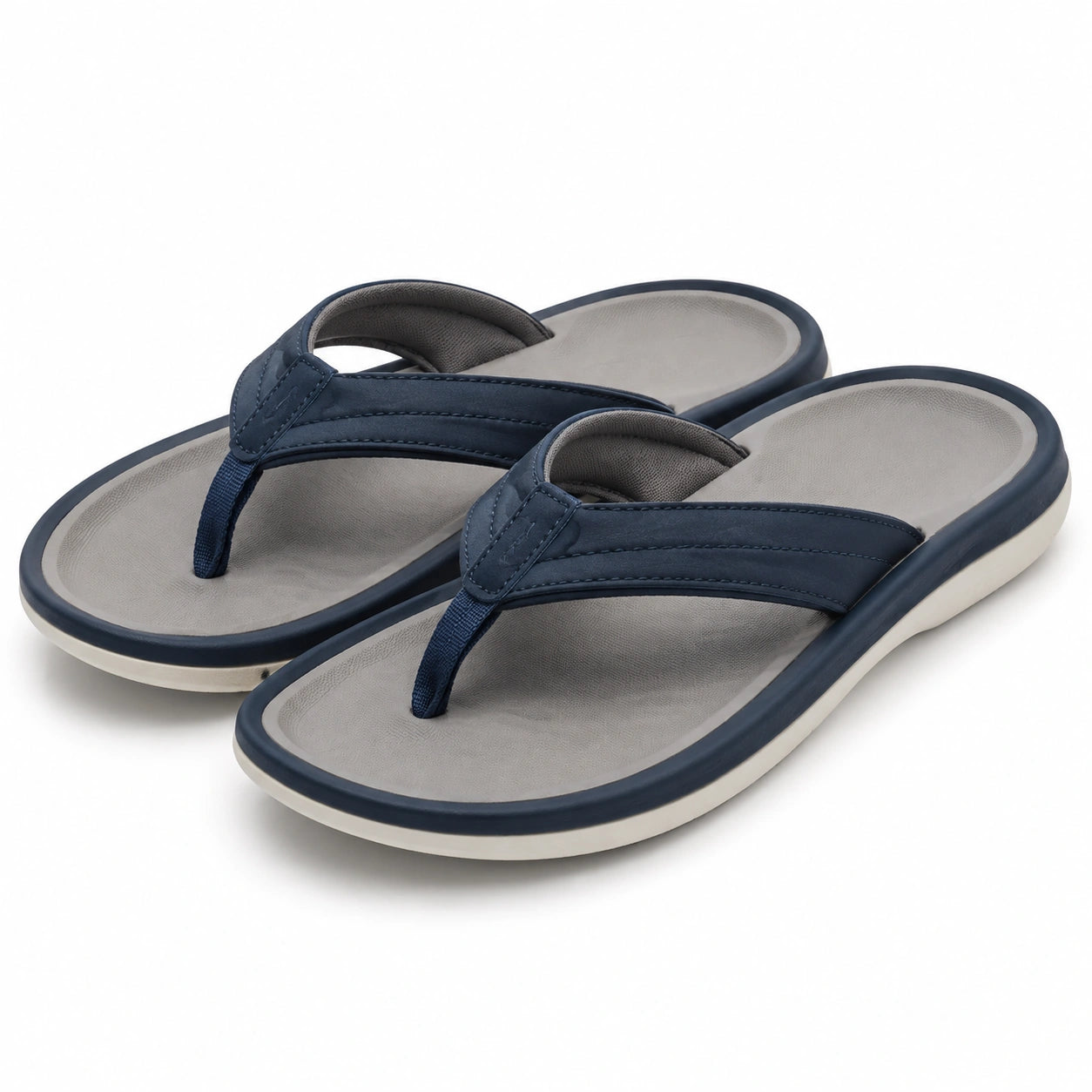 Infradito 38/39 blu e grigio con tomaia imbottita stile casual