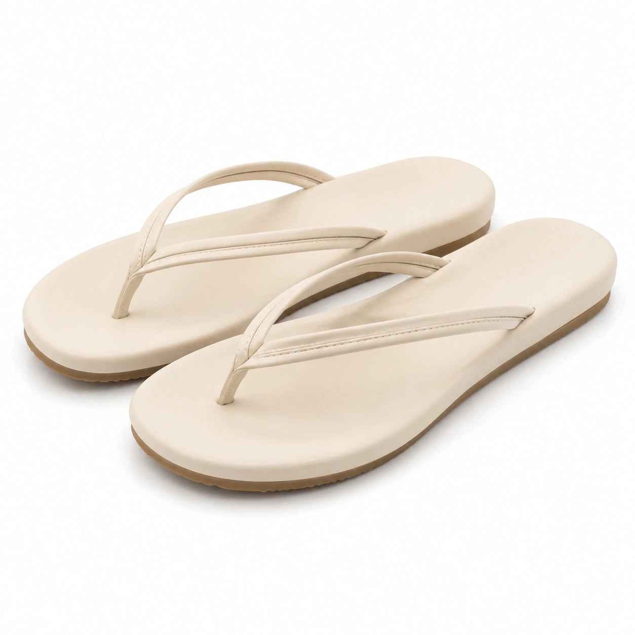 Infradito taglie 42/43 beige in materiale sintetico con suola piatta