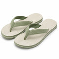 Infradito 42/43 in materiale sintetico verde e beige - suola testurizzata antiscivolo