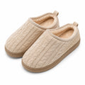 Pantofole da casa 42/43 in tessuto beige con fodera morbida e suola antiscivolo