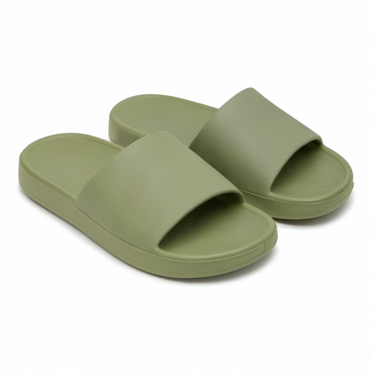 Ciabatte slider 42/43 in EVA verde salvia - suola antiscivolo per piscina e tempo libero